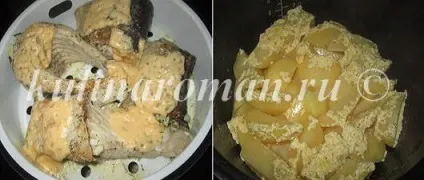 Риба на пару з запеченою картоплею в мультиварці (товстолоб на пару з картоплею в мультиварці) Риба на пару з запеченою картоплею в мультиварці