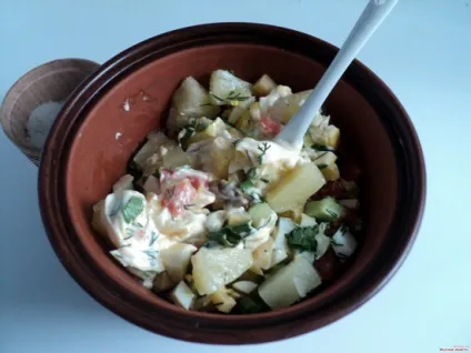 Салат з ананасом і сиром і куркою (салат) Салат з ананасом і сиром і куркою