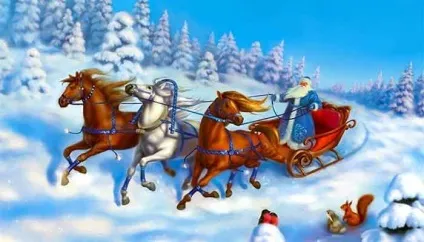 Сани діда морозу, або яким транспортом користується чарівний дідусь під новий рік (новорічні картинки з дідом морозом) Сани діда морозу, або яким транспортом користується чарівний дідусь під новий рік