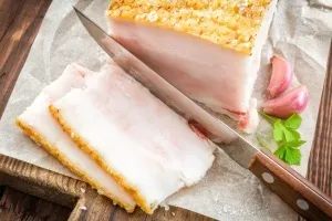 Склад і калорійність свинячого сала (солоного, копченого, вареного) (свинячого) Склад і калорійність свинячого сала (солоного, копченого, вареного)