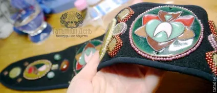 Створюємо пояс з бісерної вишивкою - ярмарок майстрів - ручна робота, handmade (обплітання кабошона) Створюємо пояс з бісерної вишивкою - ярмарок майстрів - ручна робота, handmade