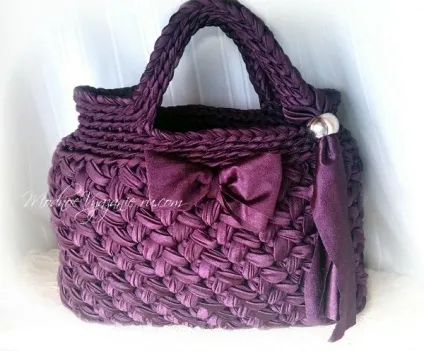 Сумочки трикотажної пряжею - crochet modnoe vyazanie (нитки спагетті) Сумочки трикотажної пряжею - crochet modnoe vyazanie