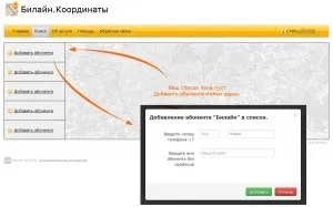 Послуга билайн «координати»
