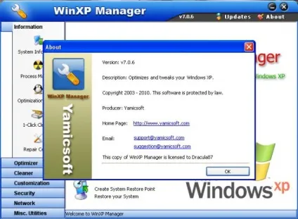 Yamicsoft windows xp manager 7