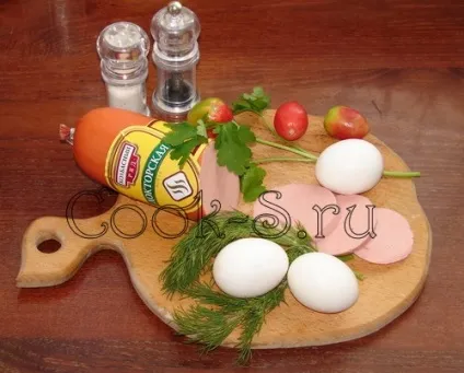 Яєчня з ковбасою - покроковий рецепт з фото, різне (яєчня з ковбасою) Яєчня з ковбасою - покроковий рецепт з фото, різний