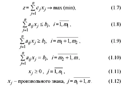 1) Завдання лінійного програмування і різні форми її запису