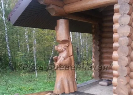 3D різьблення по дереву, об'ємні різьблені ведмеді, птахи (дерев'яні будинки) 3D різьблення по дереву, об'ємні різьблені ведмеді, птахи