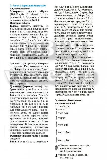 Ангел гачком схема, опис та майстер клас для початківців (гачком) Ангел гачком схема, опис та майстер клас для початківців