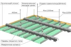 Збірка рейкової стелі схема монтажу (стелі) Збірка рейкової стелі схема монтажу