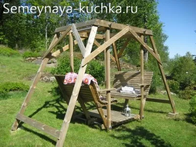 Альтанка-гойдалки чотиримісна - 4 способи зробити своїми руками, сімейна купка (чотиримісна) Альтанка-гойдалки чотиримісна - 4 способи зробити своїми руками, сімейна купка