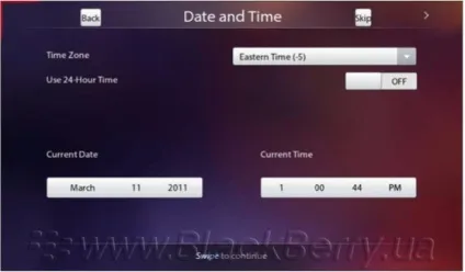 Blackberry playbook перше включення (blackberry playbook) Blackberry playbook перше включення