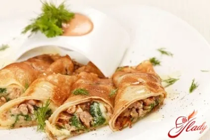 Млинці з м'ясом рецепт як у бабусі (приготувати млинці м'ясом рецепт) Млинці з м'ясом рецепт як у бабусі