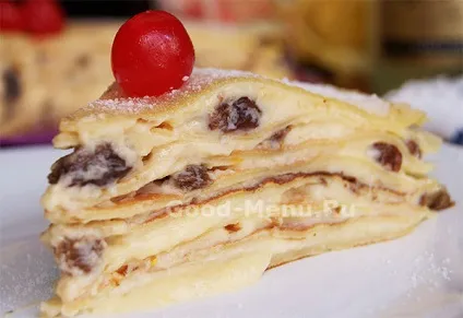 Млинцевий торт крепвіль - рецепт з покроковими фото (млинцевий) Млинцевий торт крепвіль - рецепт з покроковими фото