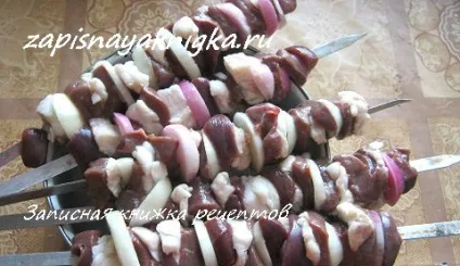 Шашлик з печінки рецепт приготування (шашлик з курячої печінки) Шашлик з печінки рецепт приготування