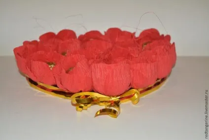 Робимо букет з цукерок у формі серця - ярмарок майстрів - ручна робота, handmade