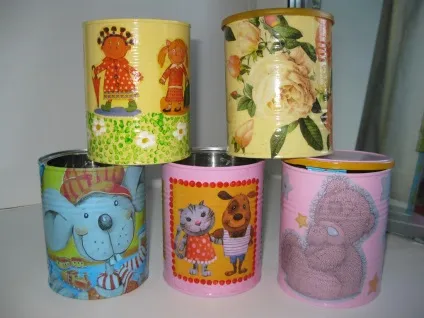 Декупаж банки для сипучих продуктів, фото пляшок для спецій на кухні пластикові та металеві (декупаж банки) Декупаж банки для сипучих продуктів, фото пляшок для спецій на кухні пластикові та металеві