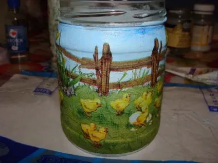 Декупаж банки для сипучих продуктів (продуктів) Декупаж банки для сипучих продуктів