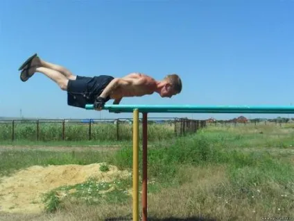 Робимо горизонт ( «крокодил», «черепаха») на брусах і не тільки - street workout - тренування з