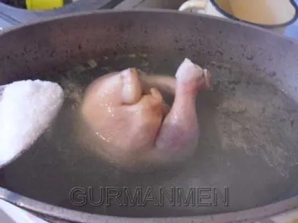 Сільська каша з пшеничної крупою і куркою, коли готують чоловіки (куркою) Сільська каша з пшеничної крупою і куркою, коли готують чоловіки