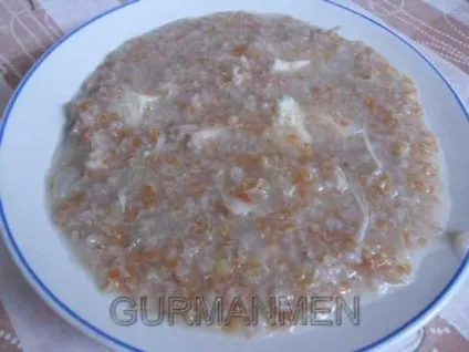 Сільська каша з пшеничної крупою і куркою, коли готують чоловіки (сільська) Сільська каша з пшеничної крупою і куркою, коли готують чоловіки