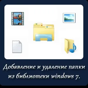 Додавання і видалення папки з бібліотеки windows 7 (додавання) Додавання і видалення папки з бібліотеки windows 7
