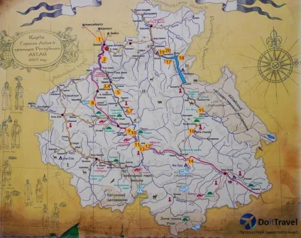 Пам'ятки гірського алтая, подорожуючи на машині (пам'ятки) Пам'ятки гірського алтая, подорожуючи на машині