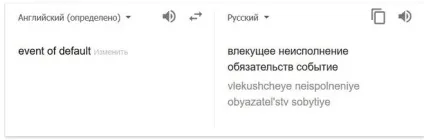 Event of default - що це значить