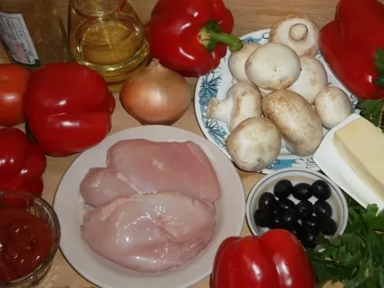 Фарширований перець з курячим фаршем і грибами покроковий рецепт приготування (другі страви) Фарширований перець з курячим фаршем і грибами покроковий рецепт приготування