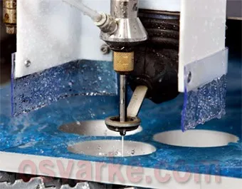 Згинання металу, гідрорезка (внутрішній діаметр змішувача) Згинання металу, гідрорезка