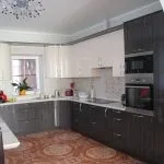 Гнуті фасади для кухні меблі з радісних фасадами, фото гарнітурів (меблі) Гнуті фасади для кухні меблі з радісних фасадами, фото гарнітурів