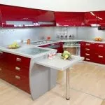 Гнуті фасади для кухні меблі з радісних фасадами, фото гарнітурів (меблі) Гнуті фасади для кухні меблі з радісних фасадами, фото гарнітурів
