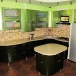 Гнуті фасади для кухні меблі з радісних фасадами, фото гарнітурів (меблі) Гнуті фасади для кухні меблі з радісних фасадами, фото гарнітурів