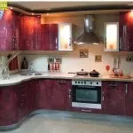 Гнуті фасади для кухні меблі з радісних фасадами, фото гарнітурів (меблі) Гнуті фасади для кухні меблі з радісних фасадами, фото гарнітурів