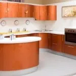 Гнуті фасади для кухні меблі з радісних фасадами, фото гарнітурів (меблі) Гнуті фасади для кухні меблі з радісних фасадами, фото гарнітурів