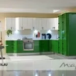 Гнуті фасади для кухні меблі з радісних фасадами, фото гарнітурів (радіусами) Гнуті фасади для кухні меблі з радісних фасадами, фото гарнітурів