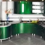 Гнуті фасади для кухні меблі з радісних фасадами, фото гарнітурів (меблі) Гнуті фасади для кухні меблі з радісних фасадами, фото гарнітурів