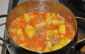 Готуємо картопля з тушонкою - покроковий фото і відео рецепт смачної тушкованої картоплі (тушковані овочі) Готуємо картопля з тушонкою - покроковий фото і відео рецепт смачної тушкованої картоплі