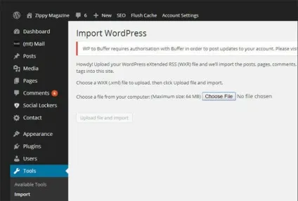 Імпорт вашого контенту з одного wordpress сайту на інший, все про wordpress (вашого) Імпорт вашого контенту з одного wordpress сайту на інший, все про wordpress