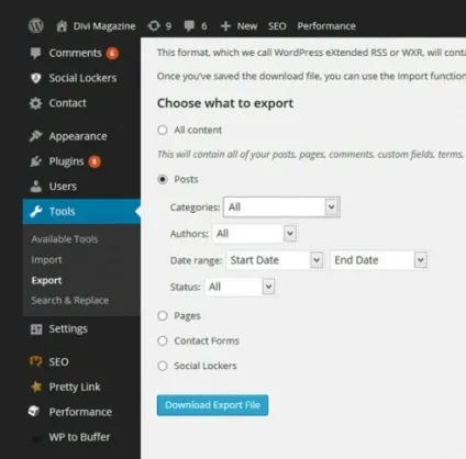 Імпорт вашого контенту з одного wordpress сайту на інший, все про wordpress (wordpress) Імпорт вашого контенту з одного wordpress сайту на інший, все про wordpress