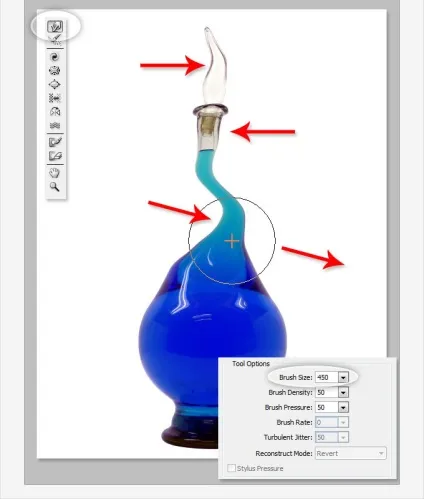 Інструмент liquify (пластика)