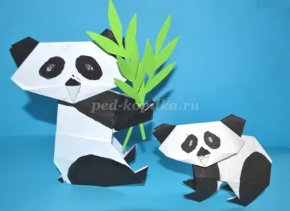 Виготовлення панди методом орігамі (виготовлення) Виготовлення панди методом орігамі