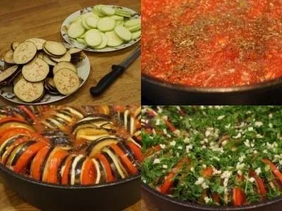 Кабачки, баклажани, помідори, запечені з овочами в духовці (баклажани) Кабачки, баклажани, помідори, запечені з овочами в духовці