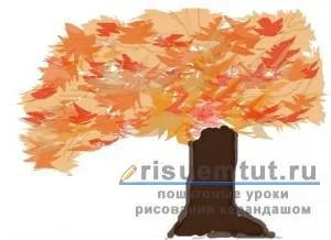 Як намалювати осінь олівцем поетапно - малюємо тут