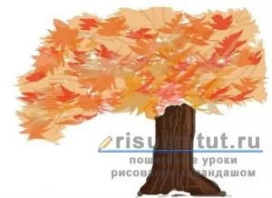 Як намалювати осінь олівцем поетапно - малюємо тут