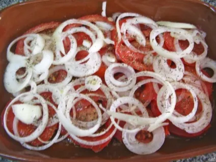 Скумбрія в духовці з помідорами - покроковий рецепт з фото на
