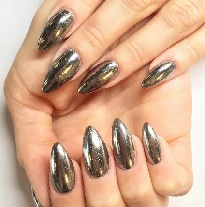 Як зробити дзеркальний манікюр хромової пудрою mirror powder (mirror powder nails манікюр) Як зробити дзеркальний манікюр хромової пудрою mirror powder