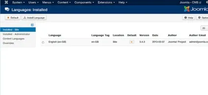 Як в cms joomla встановити українську мову (мова) Як в cms joomla встановити українську мову