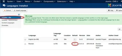 Як в cms joomla встановити українську мову (joomla) Як в cms joomla встановити українську мову