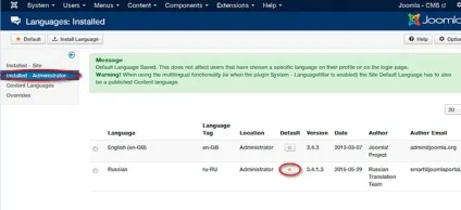 Як в cms joomla встановити українську мову (встановити українську мову) Як в cms joomla встановити українську мову