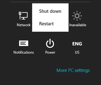 Як вимкнути комп'ютер в windows 8, перезавантажити комп'ютер